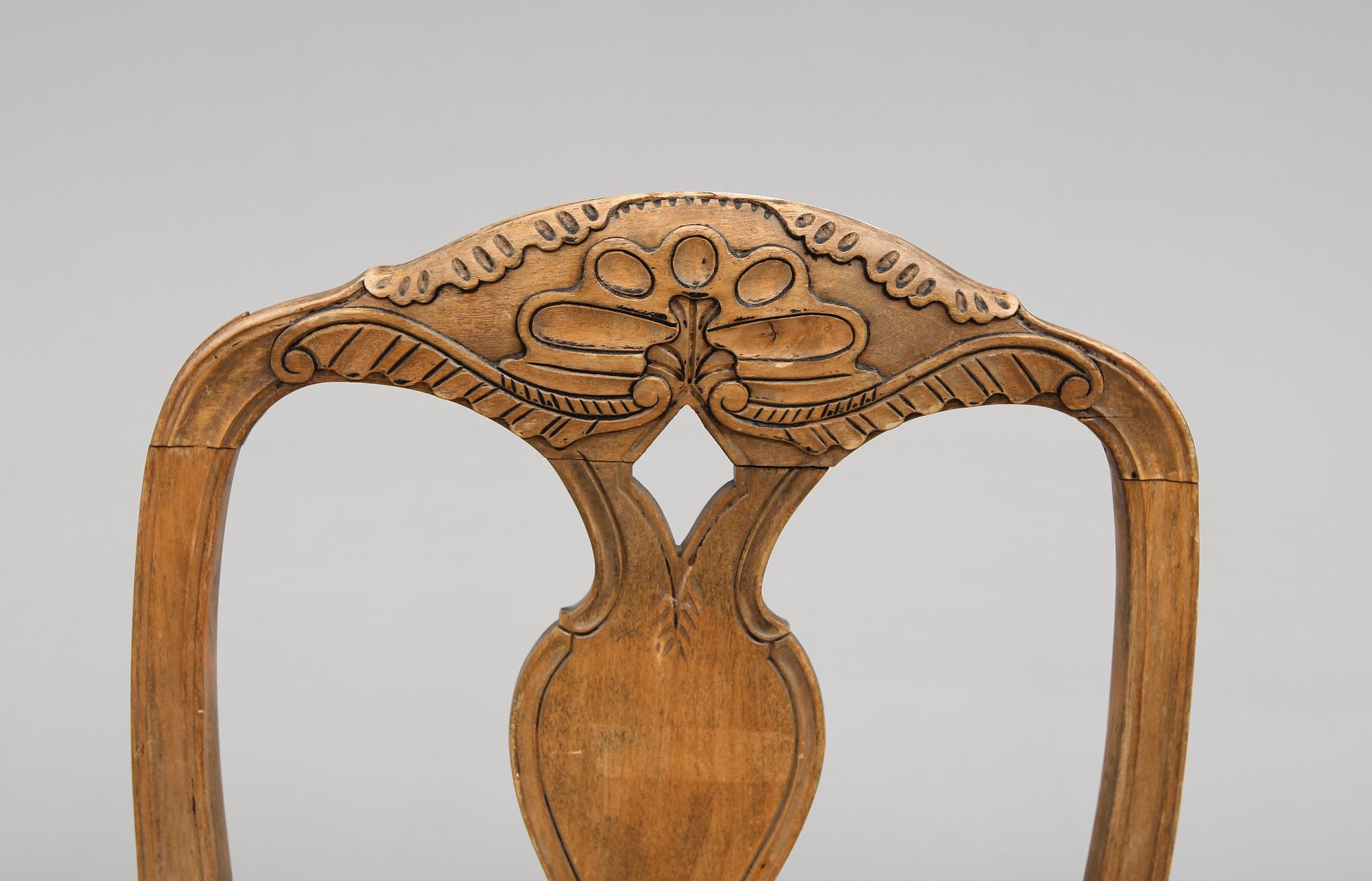 KARMSTOL, barockstil, 1800-/1900-tal.