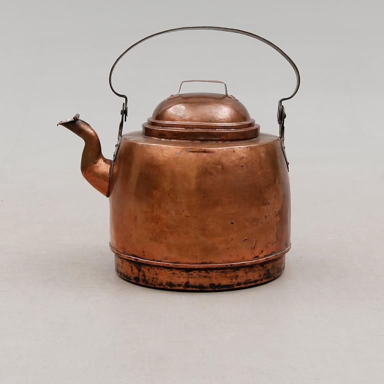 KAFFEPANNA, koppar, 1800-tal.