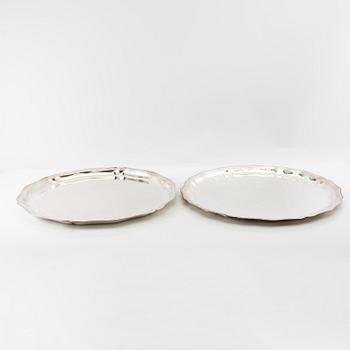 Trays/Serving platters including GAB silverplate, first half of the 20th century.