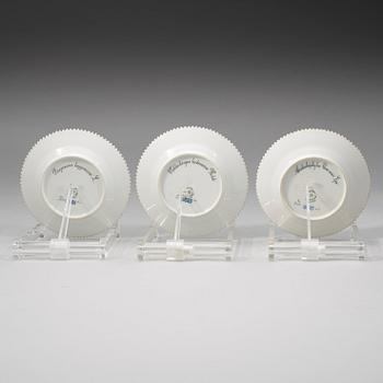 Six Royal Copenhagen 'Flora Danica' dishes, Denmark, 20th Century.
