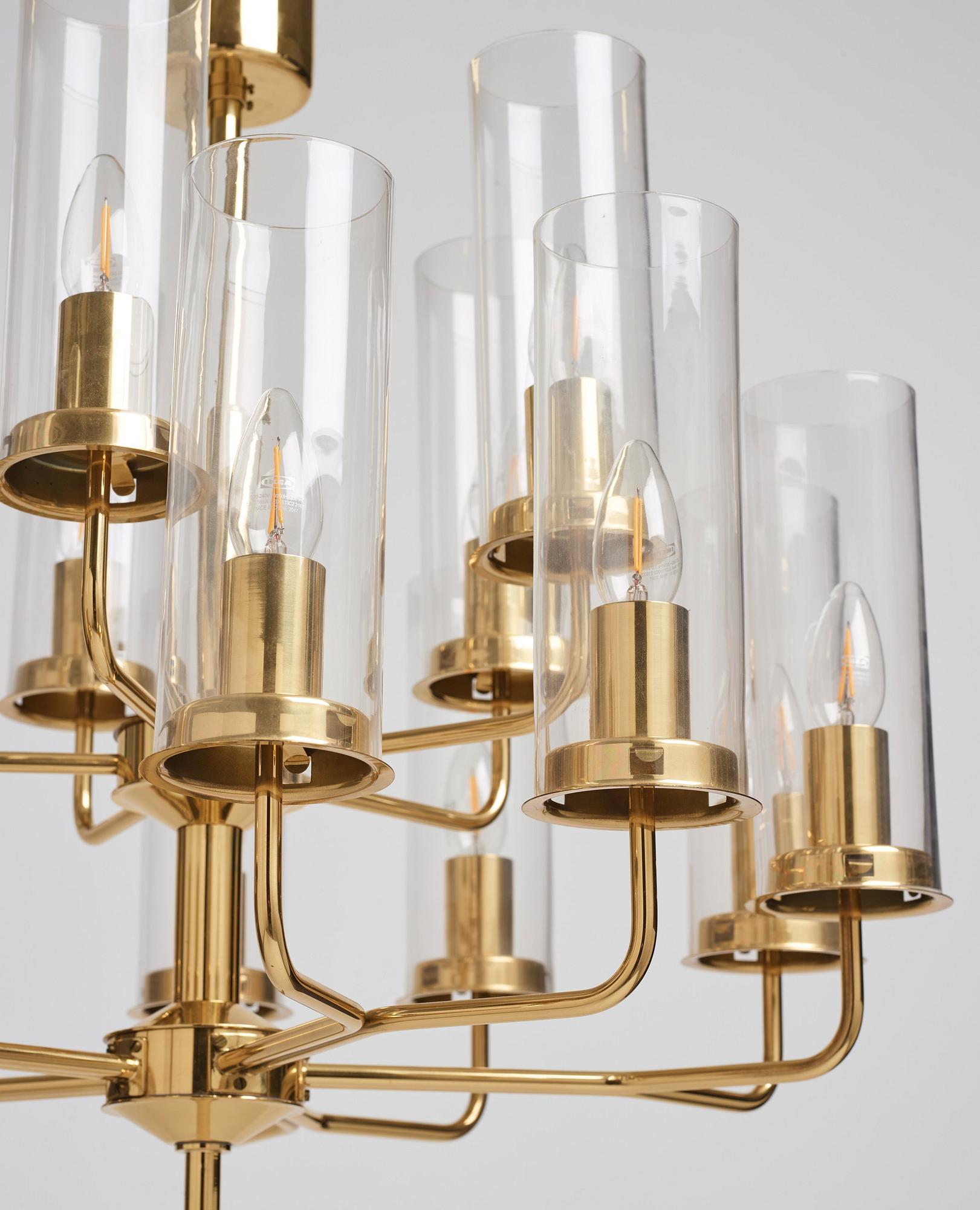 Hans-Agne Jakobsson, a pair of ceiling lamps, model 'Sonata' T434/15, Hans-Agne Jakobsson AB Markaryd, Sweden 1960-1970s.