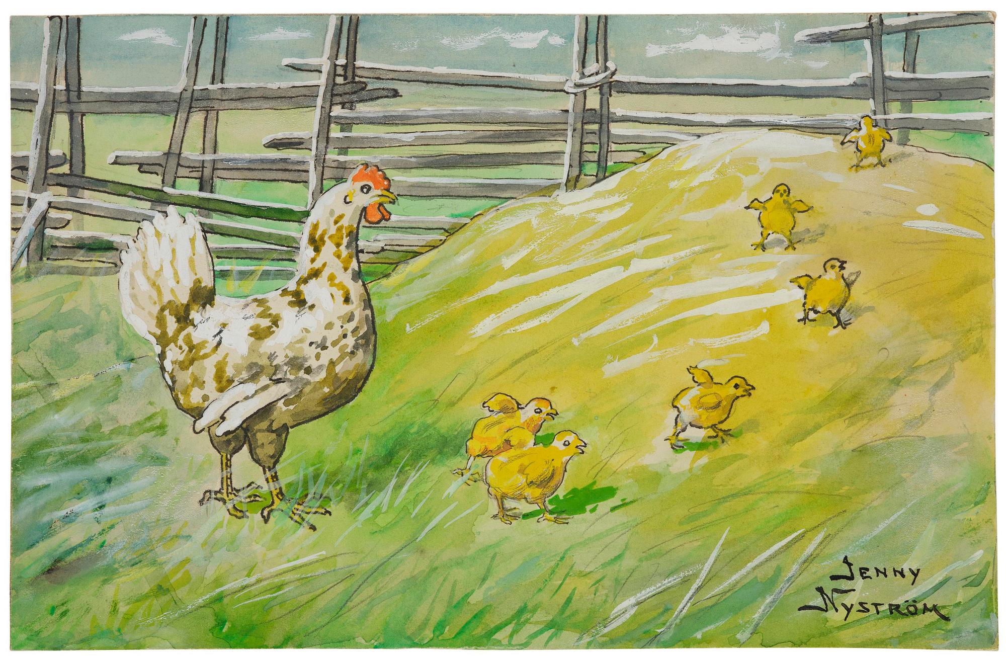 Jenny Nyström, Vid gärdsgården.