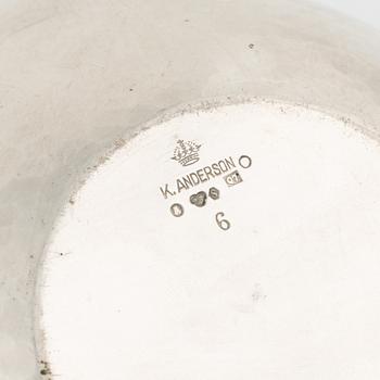 Sköljskålar, 6 st, silver, K. Anderson, Stockholm 1918.