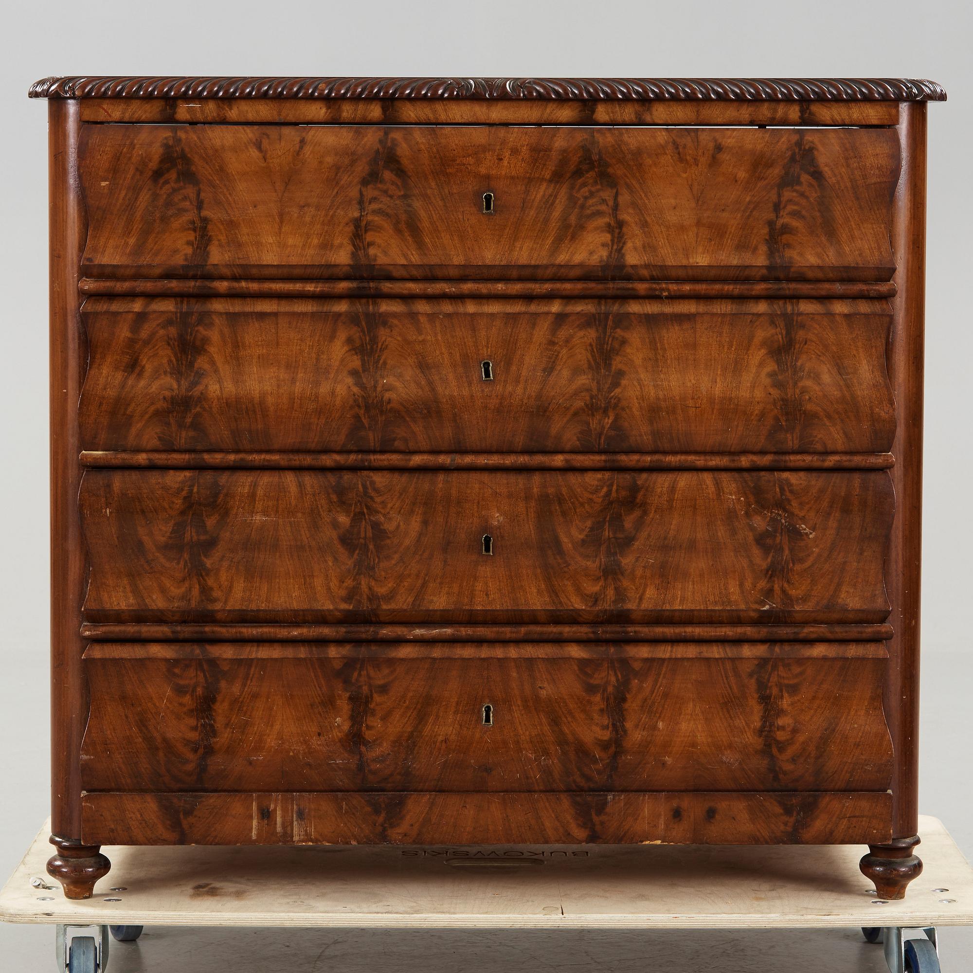 SKRIVBYRÅ, senempire, 1800-talets mitt.