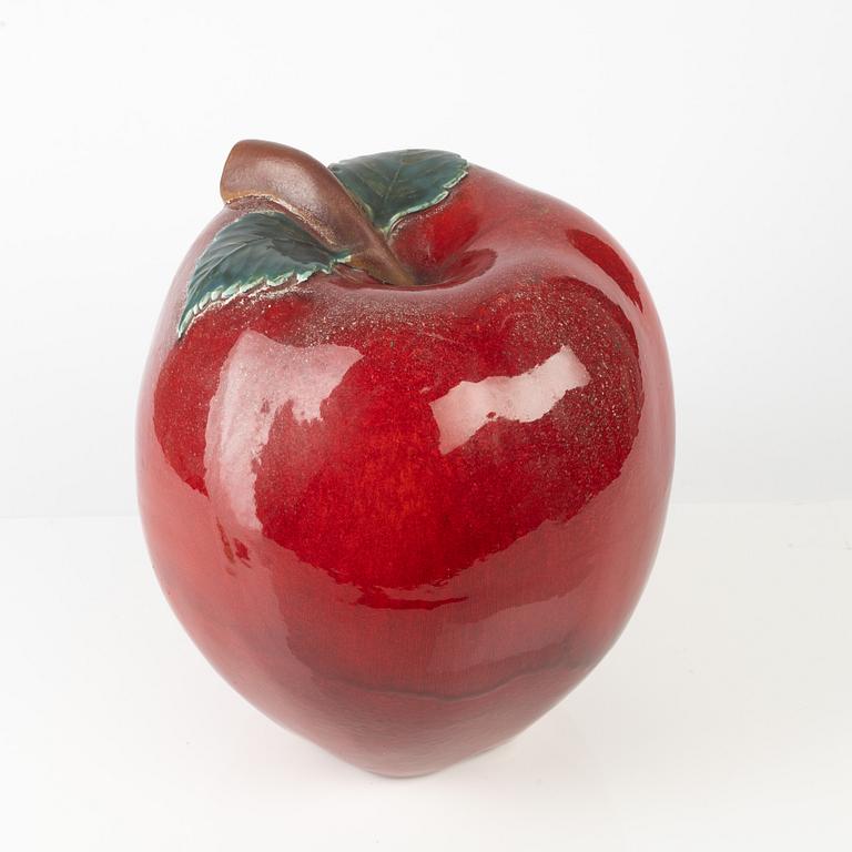 Sven Wejsfelt, a stoneware sculpture of an apple, Gustavsbergs Studio, Sweden, 1990, ed.7/25.