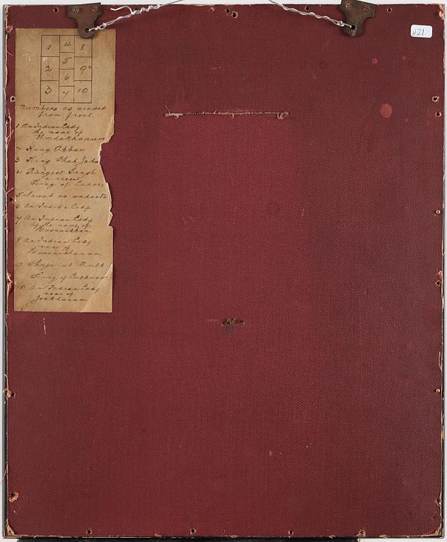 En samling indiska miniatyrmålningar, Delhi, circa 1870,