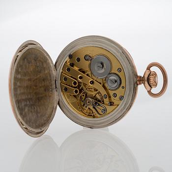 LEIJONA, taskukello, kullattua hopeaa, 55 mm.