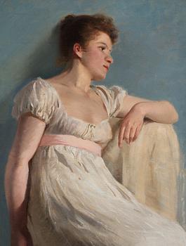 Clara Olivia (Lall) Bergling, Portrait of a seated lady.