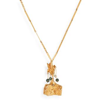 20. A Lapponia 18k gold 'Rain in the mountains' necklace, Finland.