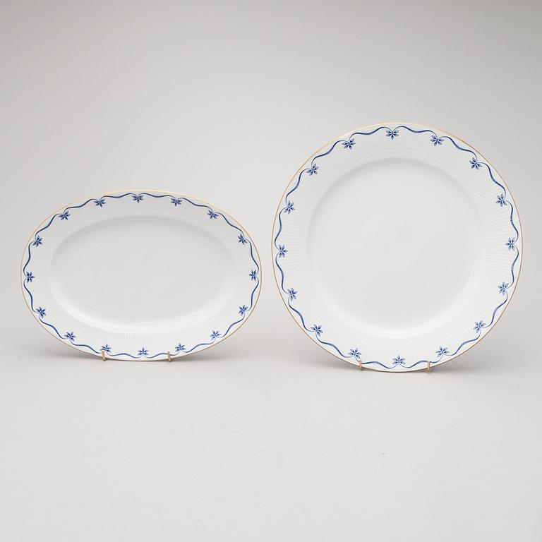 A 'Mårbacka' set of dinnerware and teacups, circa 32 pieces, Rörstrand Sweden, latter half of the 20th Century.
