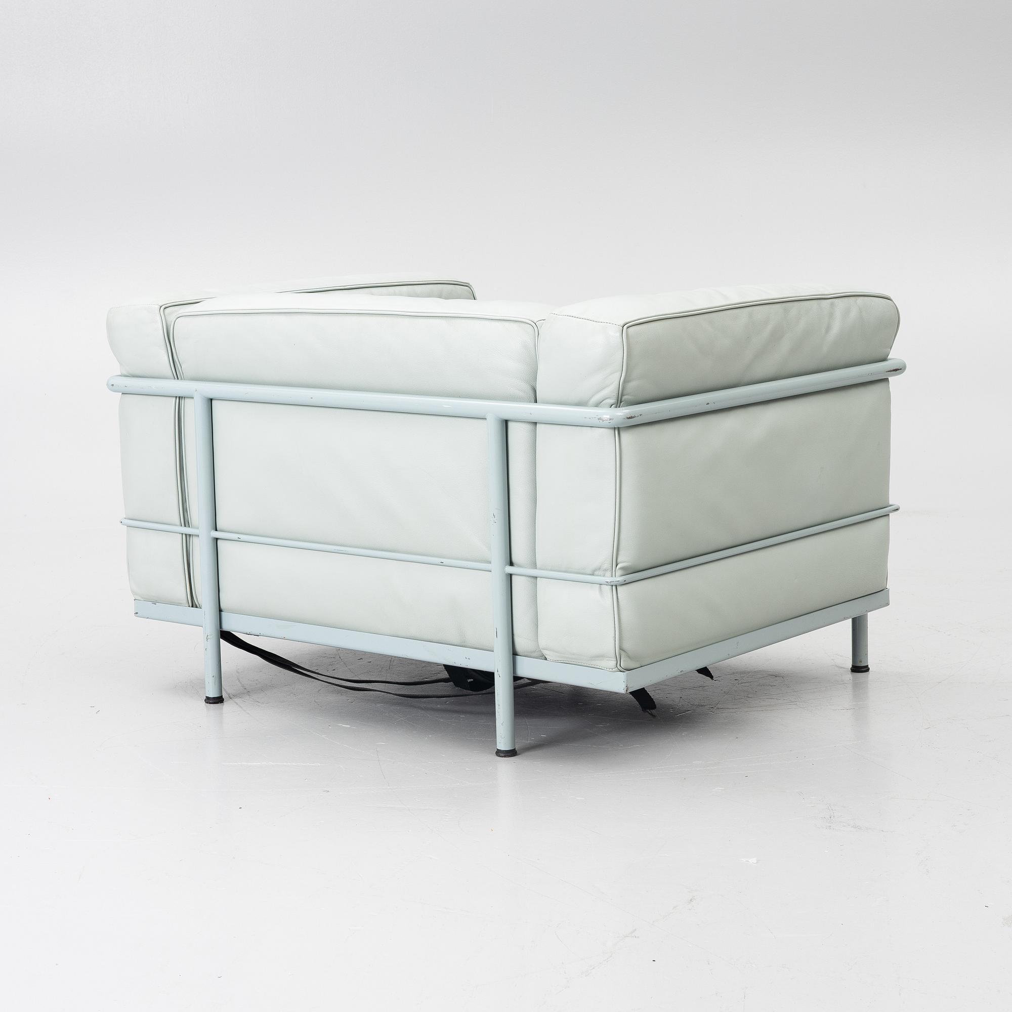 Le Corbusier (Charles-Édouard Jeanneret), Pierre Jeanneret & Charlotte Perriand, an 'LC3' armchair, Cassina, Italy, 1986.