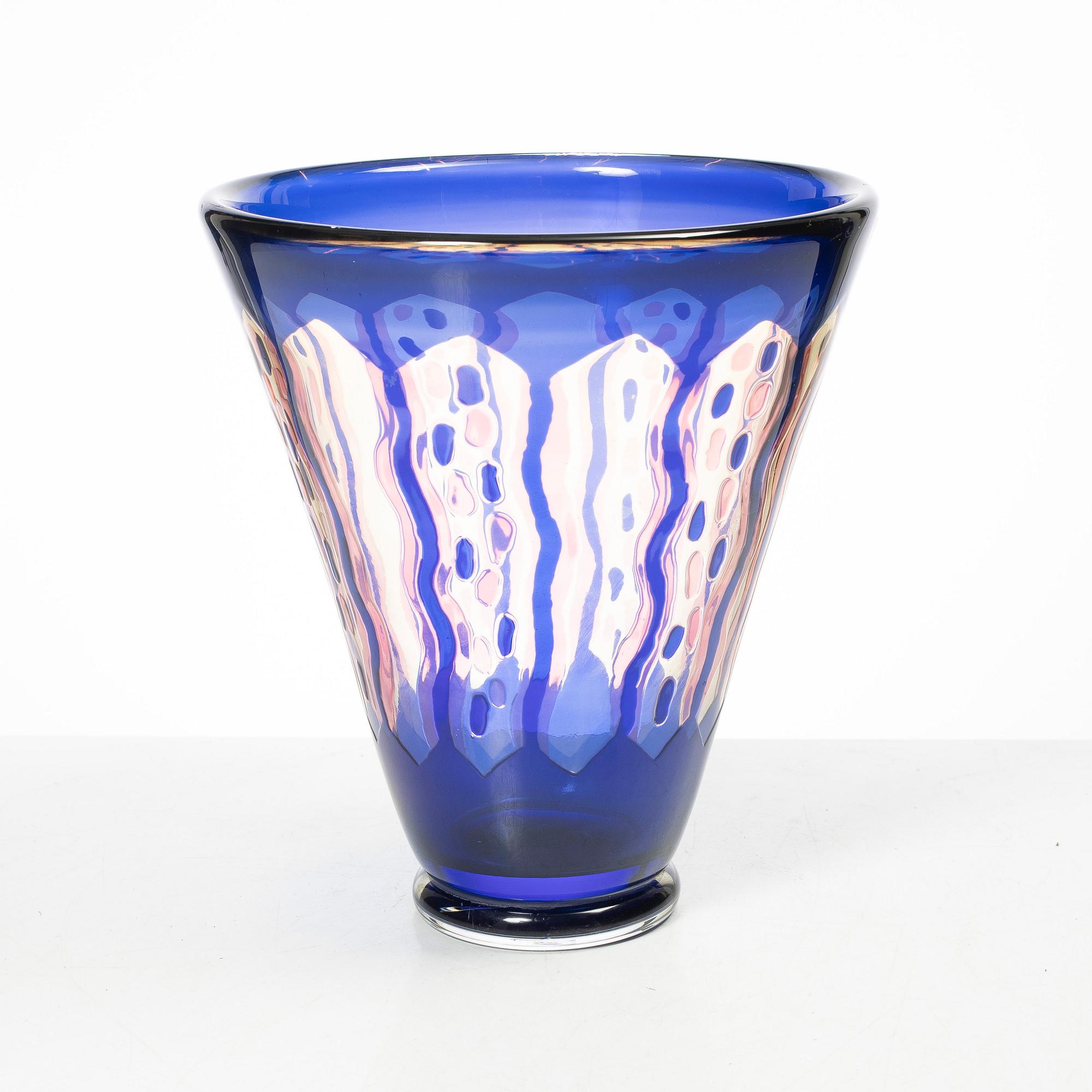 Helén Krantz, vaser, ett par, glas.