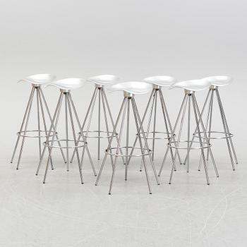 Pepe Cortes, seven 'Jamaica Stool' chrome bar stools, Amat, Spain.