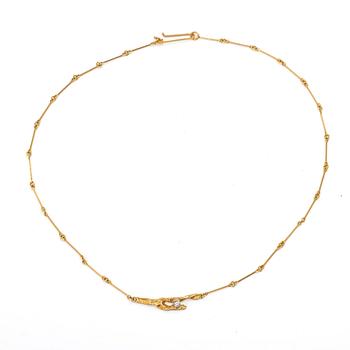 Björn Weckström, Collier, "Diamantknopp", 18K guld, diamant, Lapponia.
