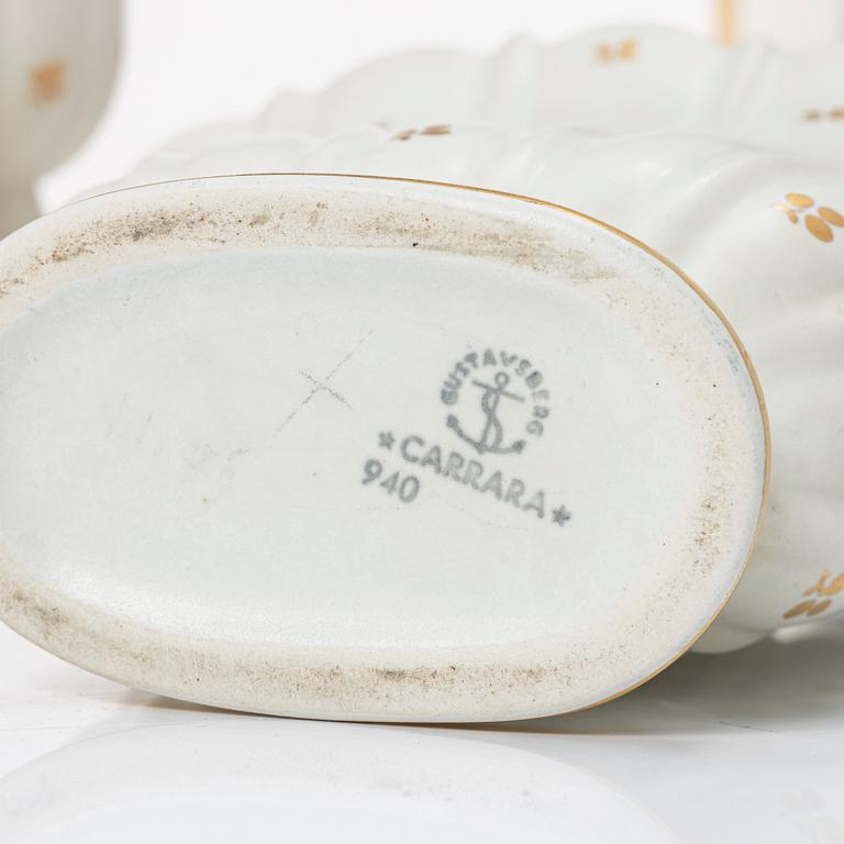 Wilhelm Kåge, a 53-piece ceramics collection 'Carrara', Gustavsberg.