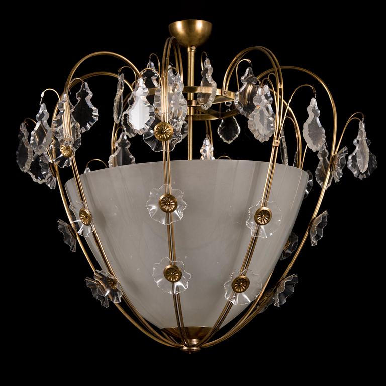 Lisa Johansson-Pape, A late 1940s '70' chandelier for Stockmann Orno.