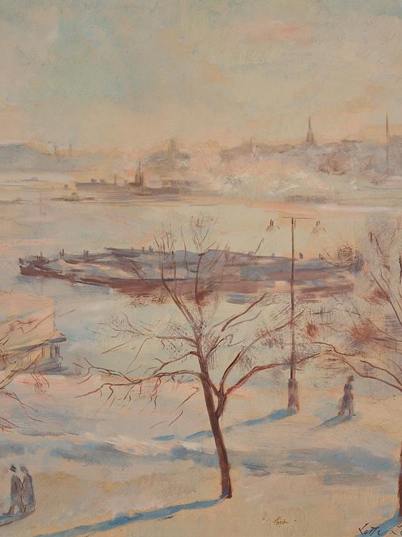 Lotte Laserstein, Winter on Strandvägen, Stockholm.