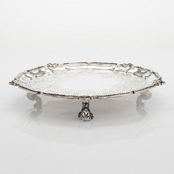 Robert Garrard, tarjotin, sterlinghopeaa, Lontoo 1864.