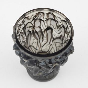 René Lalique, a glass vase, 'Bacchantes', France, signed.