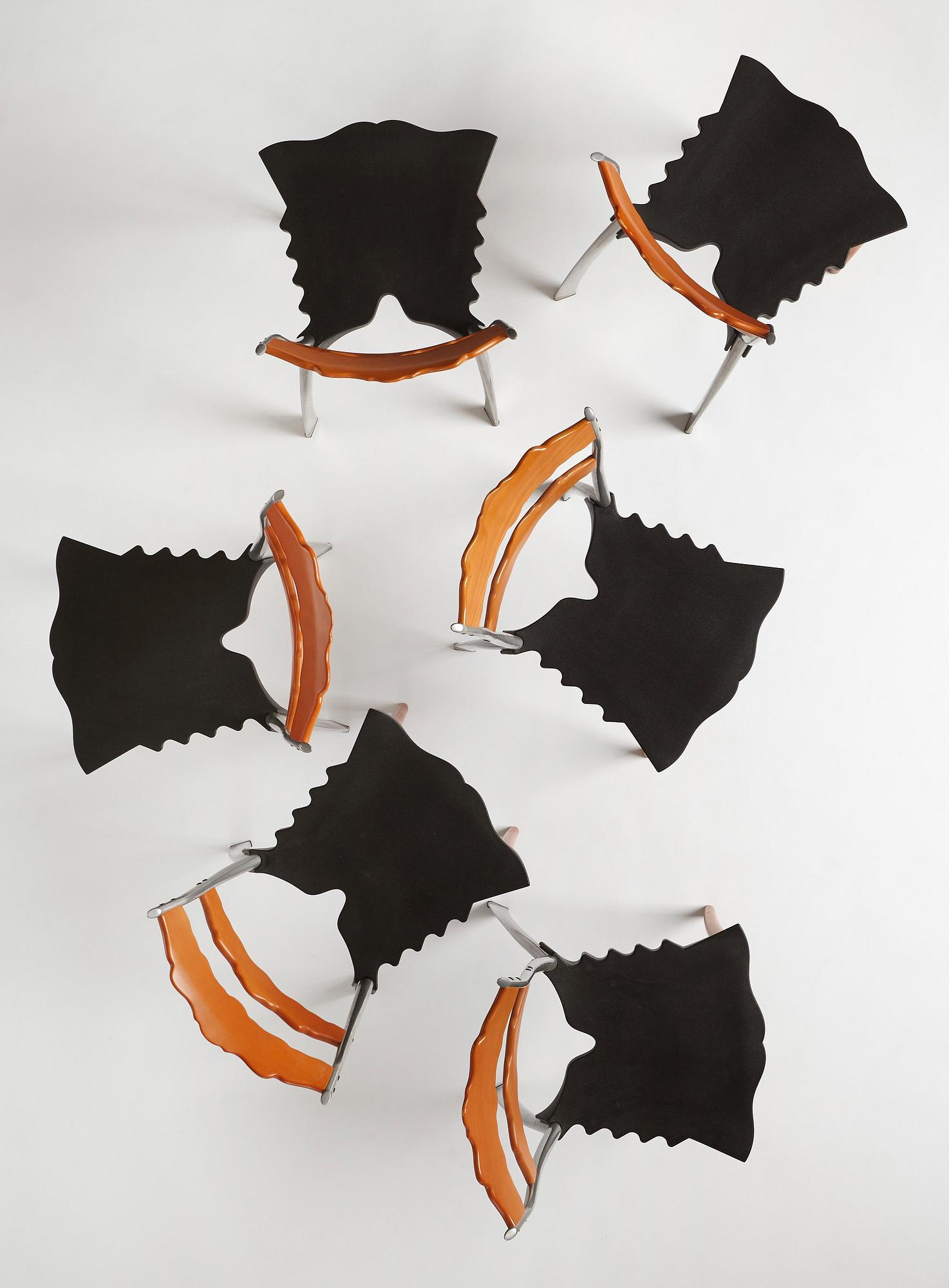 Borek Sipek, 6 "Sedlak" chairs for Vitra, post 1992.