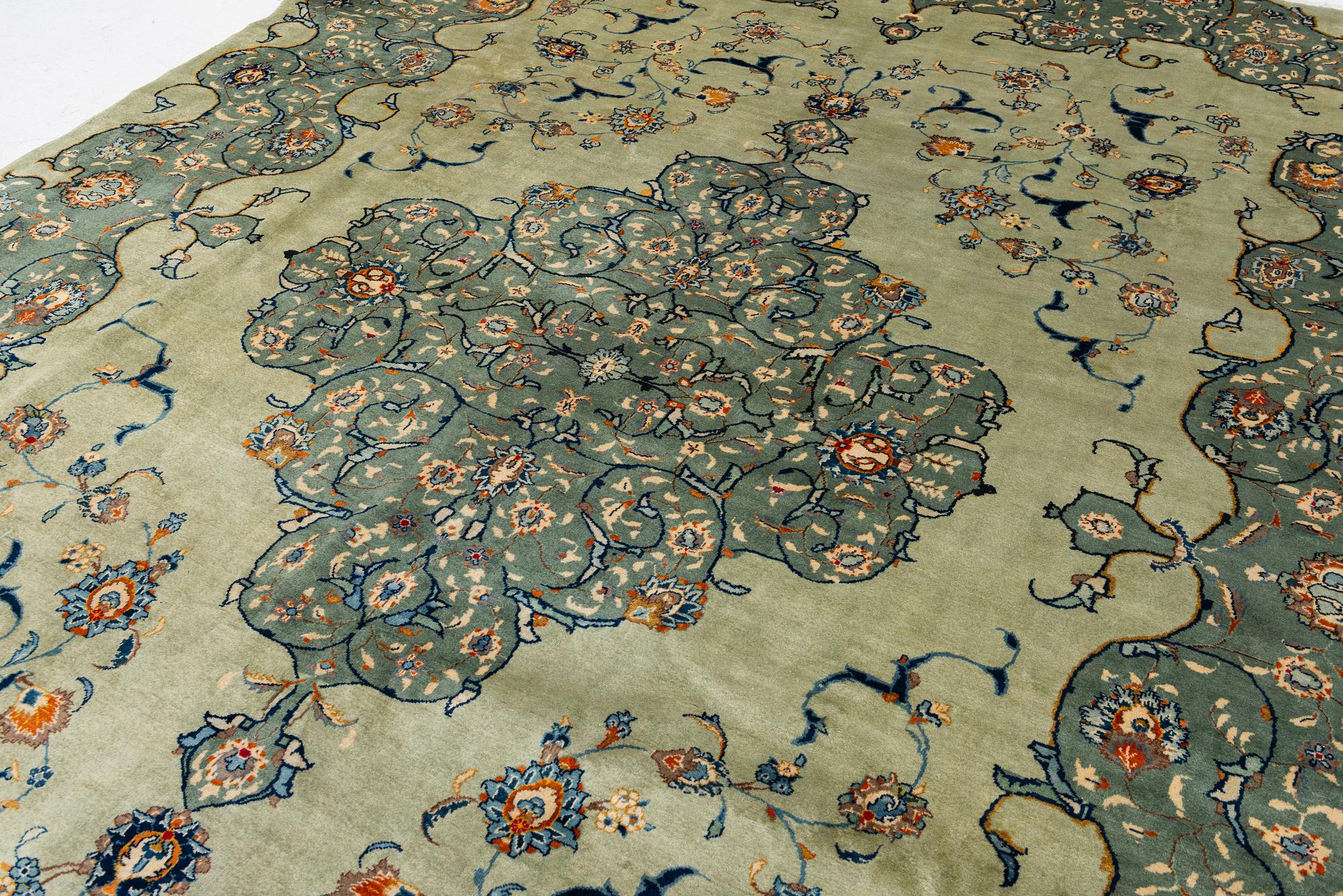Carpet, Keshan, approx. 392 x 287 cm.
