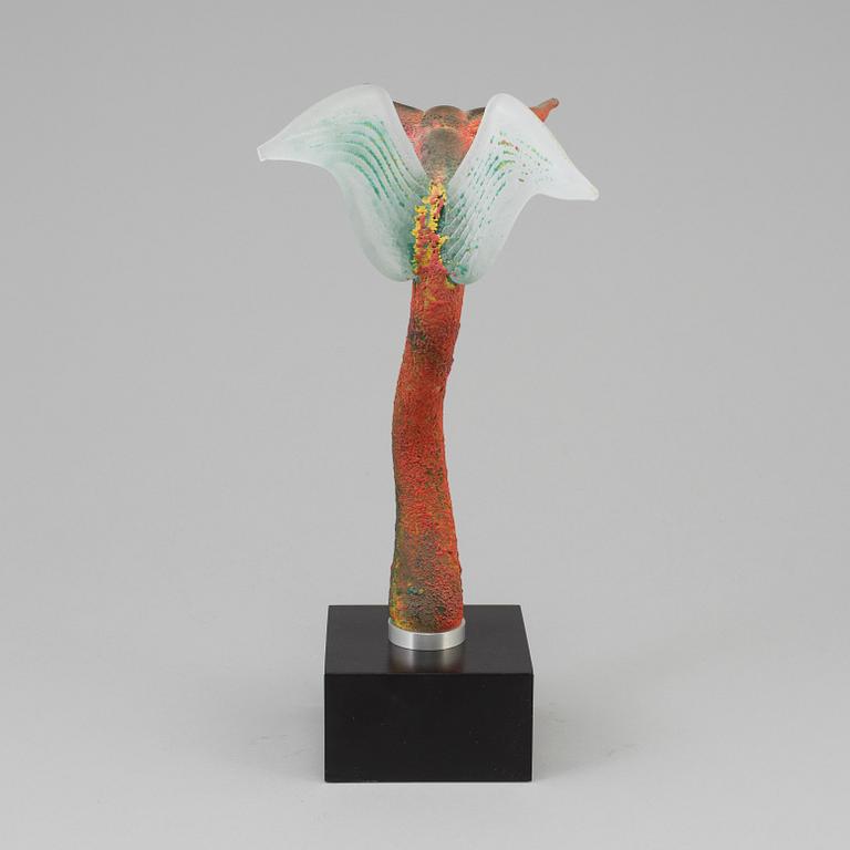 KJELL ENGMAN, skulptur, glas, signerad, Kosta Boda.