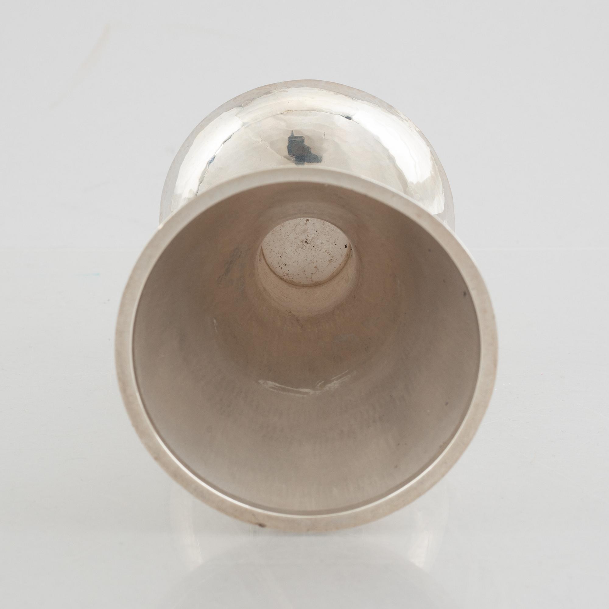 Bengt Liljedahl, a sterling silver candle stick, Stockholm, Sweden, the year 2000.