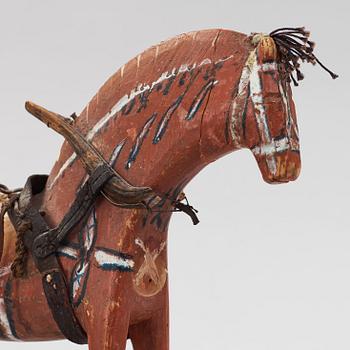 A painted swedish Dala horse Älvkarhed, Alfta, Hälsingland, 19th century.