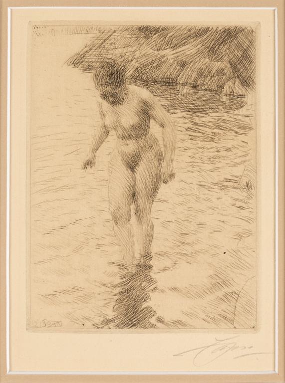 ANDERS ZORN, etsning, 1915, signerad.