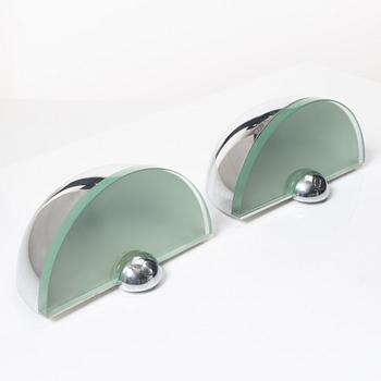 Vägglampor, ett par, Fontana Arte, 1900-talets andra hälft.