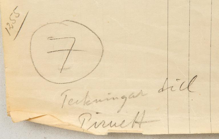 Arne Jones, Skisser 4 st.