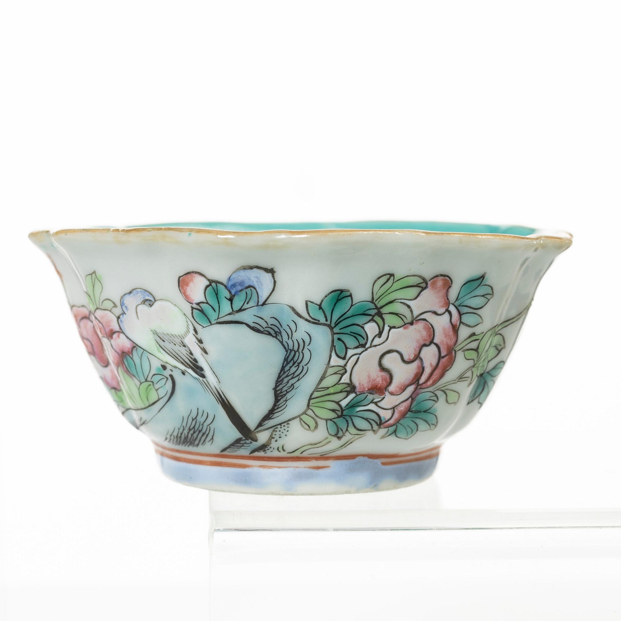 Skålar, sju stycken, porslin, Kina, sen Qingdynasti/omkring 1900.