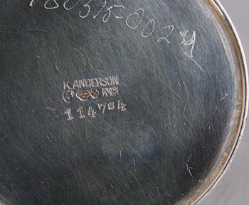 PARTI SILVER, 37 delar, bl a GAB och K Anderson, 1924-57. Ca 840 g.