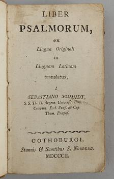 PARTI BÖCKER, 3 st, bla "Biblia Sacra Verteris et Novi Testament", 1639.