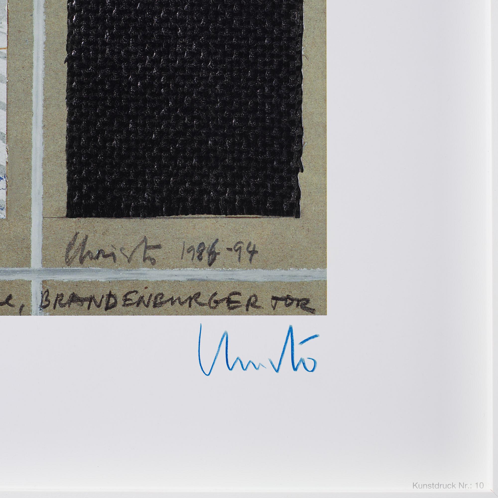 Christo & Jeanne-Claude, offset in colours with application. Signed.