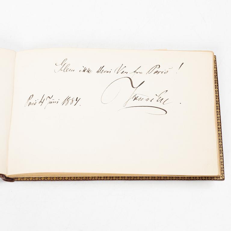 Album with among other things 16 pieces of watercolours and drawings by Swedish artists.