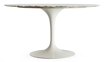 An Eero Saarinen 'Tulip' marble top dinner table, Knoll International, USA.