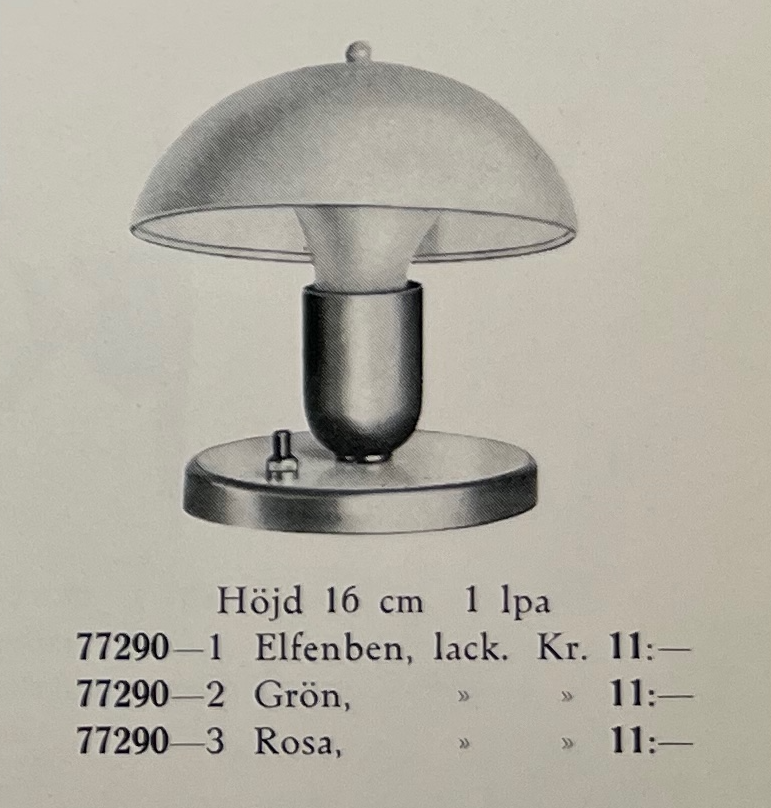 Cebe, bordslampor, ett par, modell "77290", Svalöv, 1930-tal.