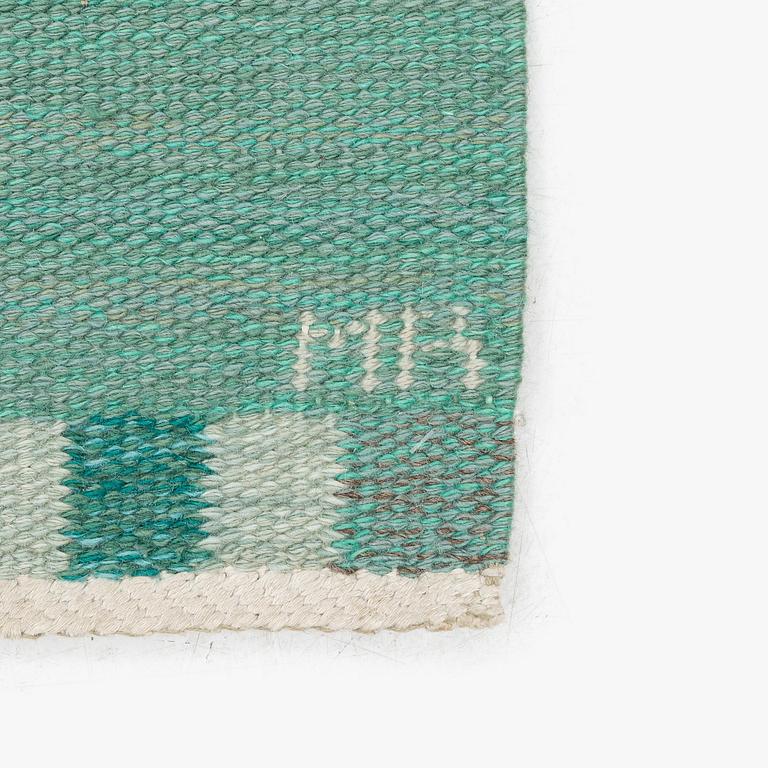 Marianne Richter, a carpet "Muren grön", flat weave, c 185 x 120,5 cm, signed AB MMF MR.