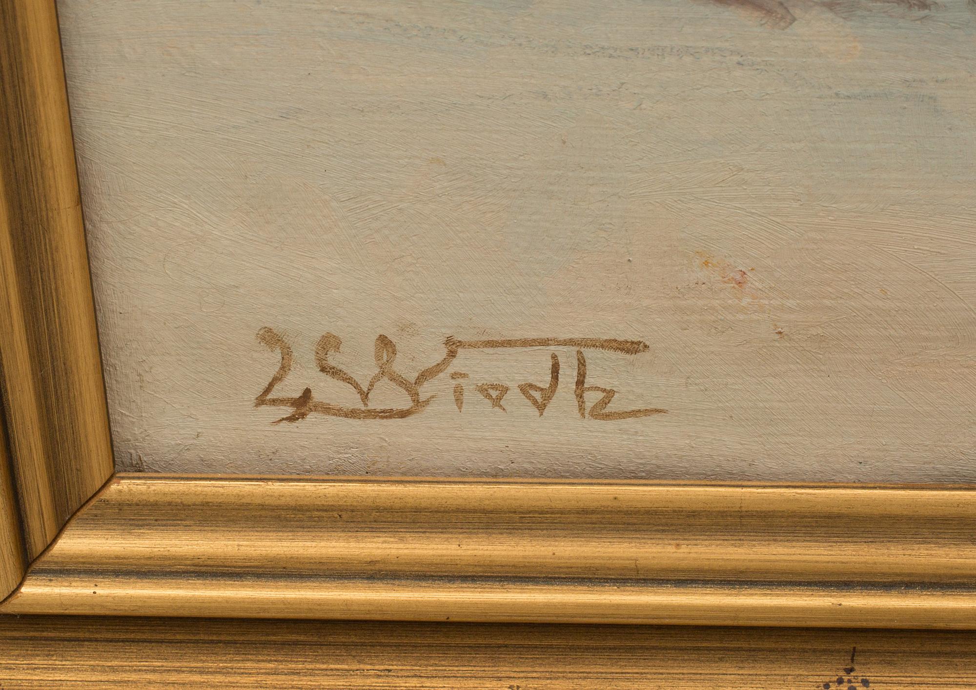 LEONARD WIEDH, olja på duk, signerad samt a tergo daterad 1913.