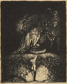 John Bauer, lithopgraph, from "Troll", 1915. Signed B in the print.