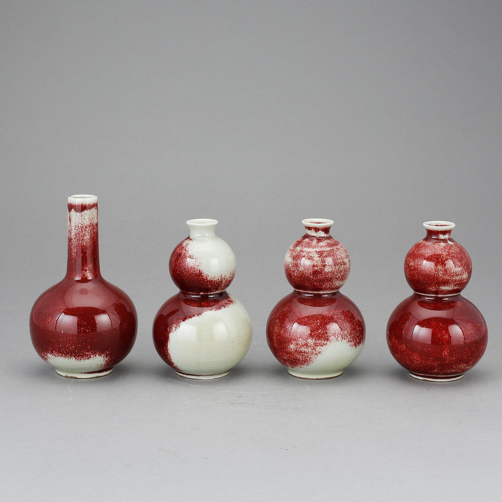 VASER, 4 st, porslin, Kina, modern tillverkning.