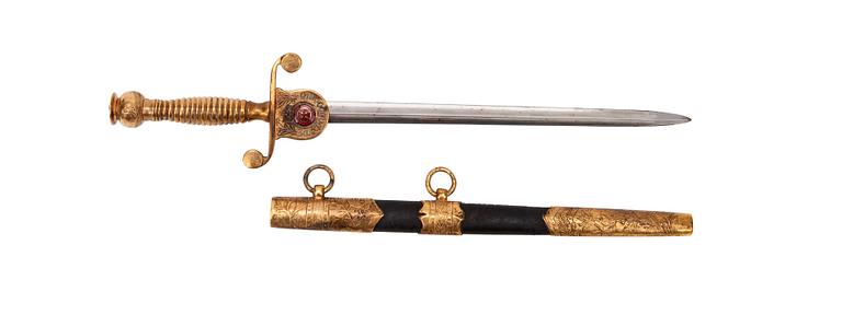 A ST. GEORGE'S NAVAL OFFICER'S DIRK.