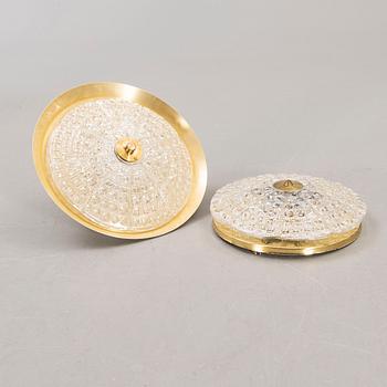 Carl Fagerlund, taklampa och plafond, Orrefors, 1950-60-tal.