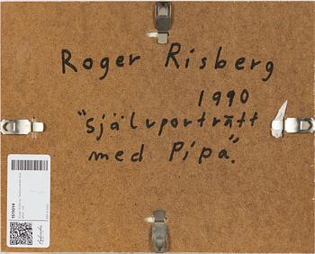 Roger Risberg, "Självporträtt med pipa".