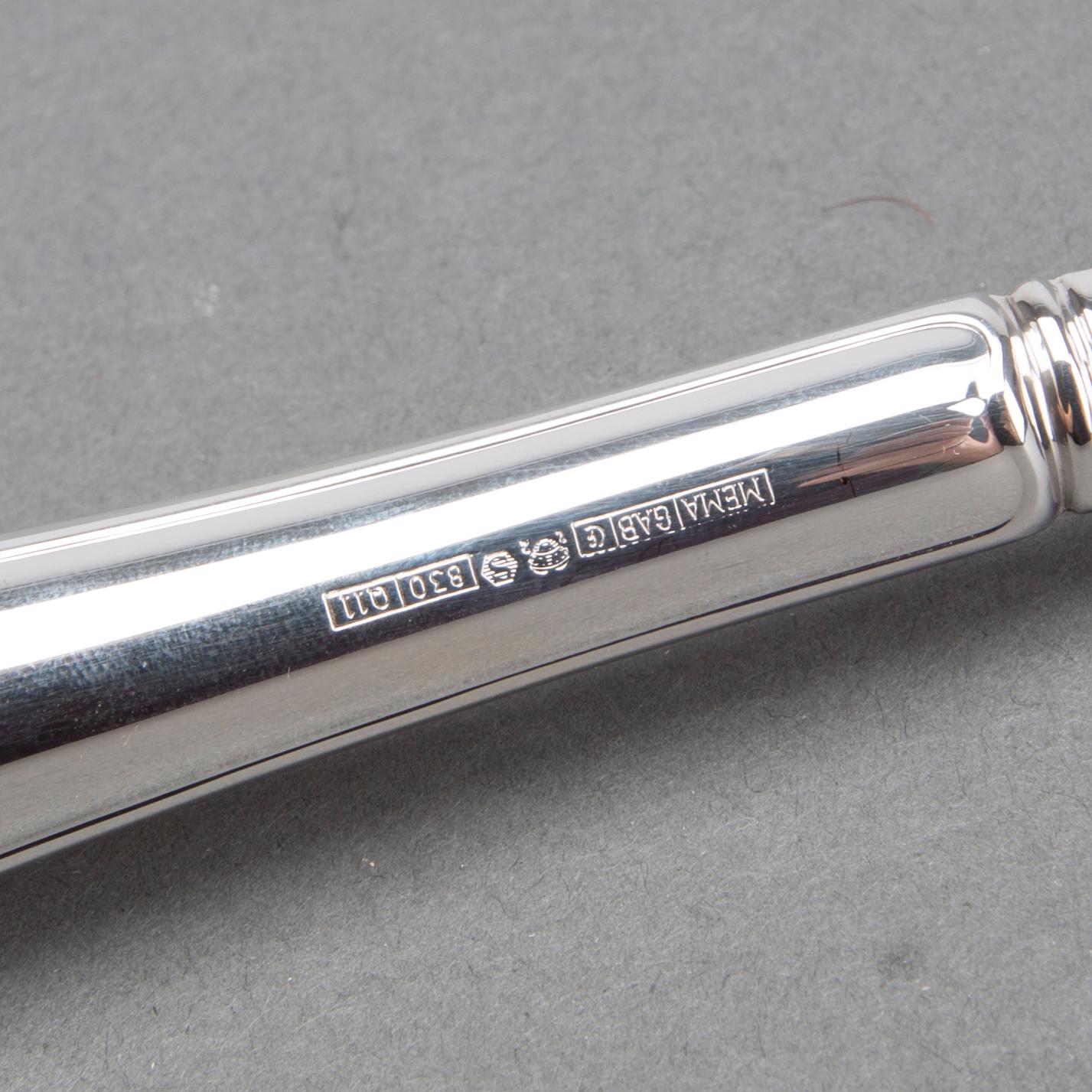 A SET OF 34 PIECES SWEDISH SILVER CUTLERY, MEMA GAB 2010's.