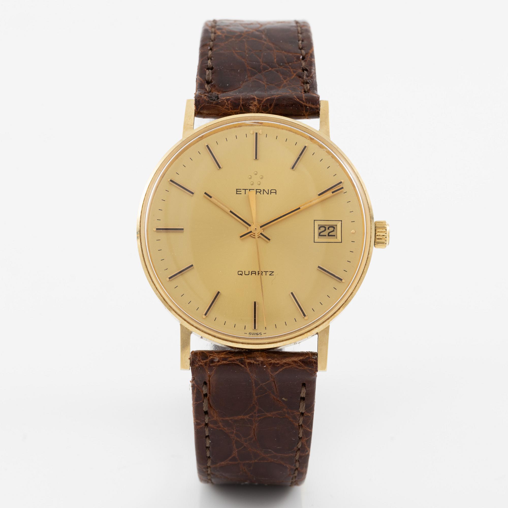 Eterna, wristwatch, 34 mm.