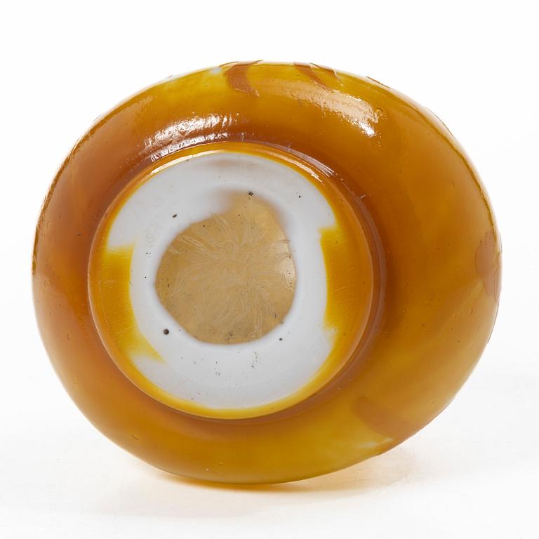 Emile Gallé, an Art Nouveau cameo glass vase, Nancy, France.