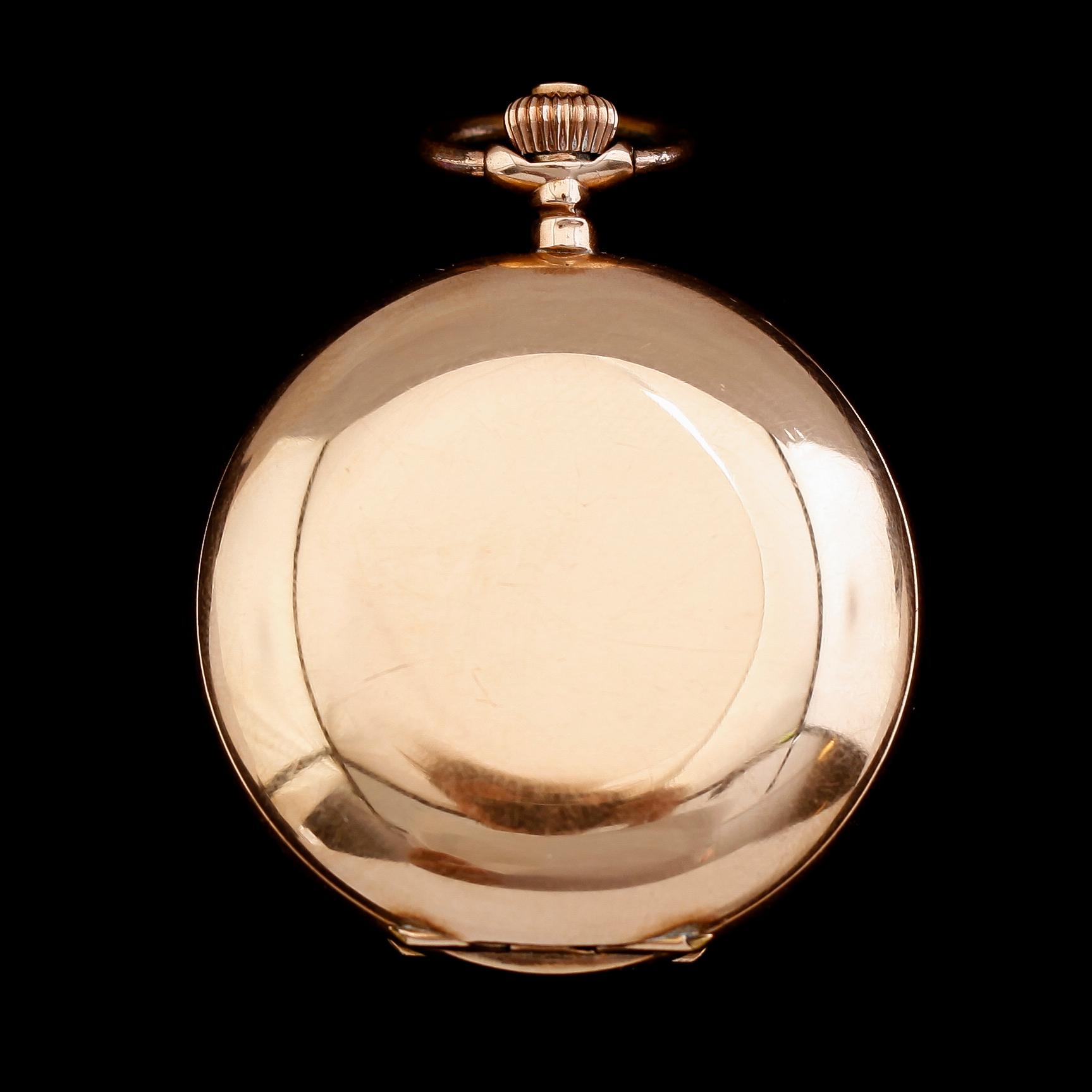 FICKUR, 14 k guld, savonett, 1900-talets första hälft.