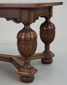 MATSALSGRUPP, 9 delar, barockstil, 1900-talets första hälft/mitt.